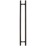 Guardsman Entrance Pull Handles - Back To Back Fix - 1200 x 32mm 1000mm c/c - Matt Black - tradefit - 2