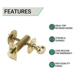 Bathroom - Rack Bolt - 61mm - Oval Thumb Turn - Polished Brass - tradefit - 2
