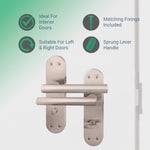 Olbia Satin Nickel Door Handle Pack - 80m Bathroom - tradefit - 2