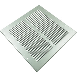 Intumescent Louvre Vent Grill Cover - 270 x 270mm - Silver - tradefit
