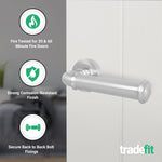 Claro Satin Nickel Lever on Rose Door Handle Kit - Medium Duty FD30/60 - 76mm Latch - tradefit - 2