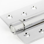 Spring Hinges Single Action Fire Door Pack 3 Self Closing - 102x76x2.7mm - Polished Chrome - Pack of 3 - tradefit - 4