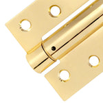 Spring Hinges Single Action Fire Door Pack 3 Self Closing - 102x76x2.7mm - Brass Plated - Pack of 3 - tradefit - 4