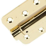 Spring Hinges Single Action Fire Door Pack 3 Self Closing - RADIUS CORNERS - 102x76x2.7mm - Brass Plated - Pack of 3 - tradefit - 4