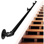Black Handrail Grab Rail Kit 2440mm - Cast Iron - tradefit - 6