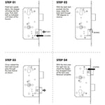 DIN Euro Profile Escape Sashlock Case - Radius Forend - 60mm Backset / 90mm Case - Satin Stainless Steel - tradefit - 6