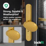 Polished Brass UPVC Lever Pad Door Handles - 68mm PZ Centres - 215mm Fixing Centres - 245 x 32mm - tradefit - 5