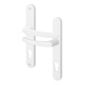 White UPVC Door Handles - 92mm PZ Centres - 215mm Fixing Centres - 246 x 32mm