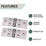 Steel Backflap Cabinet Hinges - 25mm - Self Colour - Pair - EXCLUDING Screws - tradefit - 2