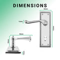 Georgian Rope Edge Scroll Polished Chrome Door Handles - Keyhole - tradefit