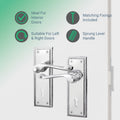 Georgian Rope Edge Scroll Polished Chrome Door Handles - Keyhole - tradefit