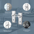 Georgian Rope Edge Scroll Polished Chrome Door Handles - Keyhole - tradefit