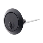 5 Pin Universal Rim Cylinder - Keyed to Differ - Matt Black - tradefit - 1