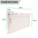 Metal Drawer Box System Pack 30kg H118 x L270mm Ext 75% Cream - tradefit - 4