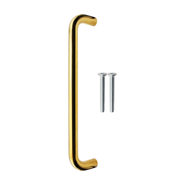 Bolt Fix Pull Handle - 300mm x 19mm - PVD Satin Brass - tradefit - Featured Image