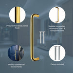 Bolt Fix Pull Handle - 300mm x 19mm - PVD Satin Brass - tradefit - 4