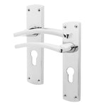 Euroda - Plus Polished Chrome Lever Lock Fire Door Handles - Euro - FD30/60 - tradefit - 1