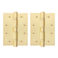Satin Brass Fire Door Hinges – 4 Inch/102mm – Grade 11 Steel Ball Bearing – Pair