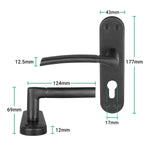 Bosa Matt Black Lever on Backplate Door Handle - Euro - tradefit - 2