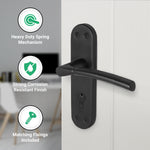 Bosa Matt Black Lever on Backplate Door Handle - Euro - tradefit - 3