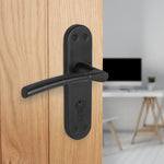 Bosa Matt Black Lever on Backplate Door Handle - Euro - tradefit - 4