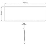 Inner Letter Box Tidy - 280x80mm - Satin Chrome - tradefit - 6