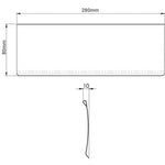 Inner Letter Box Tidy - 280x80mm - Polished Chrome - tradefit - 6