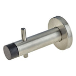 Cubicle Hook And Stop On Rose - 82mm Projection 19mm Bar - Satin Stainless - tradefit - 1