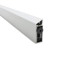 Drop Down Door Seal Acoustic Fire Door FD30/60 - Surface Facefix - 876-1026mm - Satin Aluminium