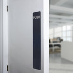 Engraved Push Finger Plate - 425 x 75 x 1.2mm Radius Corners - Matt Black - tradefit - 4