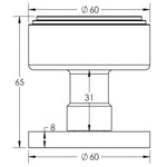 Temara Satin Nickel Mortice Door Knob - tradefit - 2