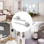Euroda Fire Door Handle on Rose - Satin Chrome - FD30/60 - 6