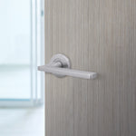 Euroda Fire Door Handle on Rose - Satin Chrome - FD30/60 - tradefit - 5