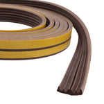 EDPM Self Adhesive Draught Weather Seal Strip - E Profile - Brown - 9 x 4 x 5000mm - 2 - 2.5mm Gap - tradefit - 1