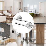 Euroda Polished Chrome Lever on Rose Fire Door Handle Pack - Euro Lock & Thumbturn Cylinder - FD30/60 - tradefit - 7