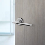 Euroda Fire Door Handle on Rose - Polished Chrome - FD30/60 - tradefit - 5