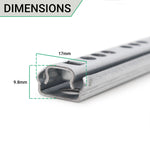 Groove 17mm 2 - Way Runner Ball Bearing Mini Slide Max 10kg 246mm - tradefit - 4