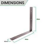 Scaffold Board Shelf Brackets 300mm PAIR Heavy Duty Rustic Wall Mounted Supports - tradefit - 2