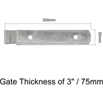 Field Gate Hinge Set Double Strap Adjustable Hook to Drive - (12