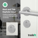Olbia Euro Profile Keyhole Escutcheon - Satin Nickel - Pair - tradefit - 6