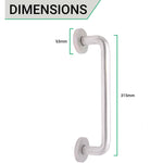 Concealed Fixed Pull Handle - 300 x 19mm - Satin Aluminium - tradefit - 2