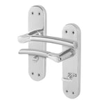 Bosa Duo Style Polished Chrome/Satin Nickel Lever on Backplates Door Handles - Bathroom - tradefit - 1