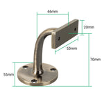 Handrail Bracket Heavy Pattern - 64mm / 2.5 Inch - Antique Brass - tradefit - 2