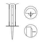 Timber Railway Sleeper Pin Bracket - 360mm - Galvanised Steel - Pack of 10 - tradefit - 7