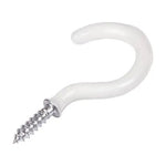 Cup Hook Round White Plastic Coated 32mm - tradefit - 1