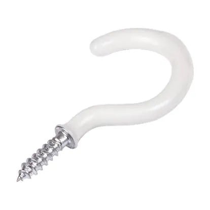 Cup Hook Round White Plastic Coated 32mm - tradefit - Featured Image
