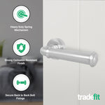 Claro Satin Nickel Lever on Rose Door Handle Kit - 64mm Latch - tradefit - 2