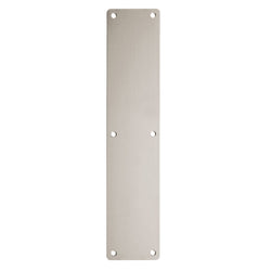 Door Finger Push Plate - 75mm x 350mm - Radius - Satin Stainless - tradefit