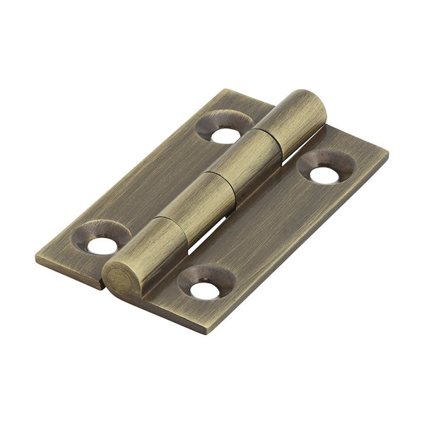 Solid Brass Solid Drawn Hinge - 38 x 22mm - Antique Brass - tradefit - Featured Image