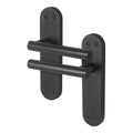 Olbia Matt Black Lever on Backplate Door Handles - Latch